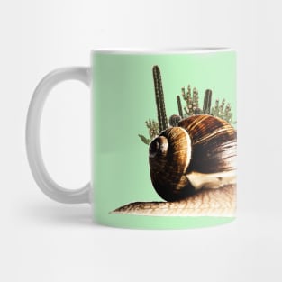 cactus on a snail Mug